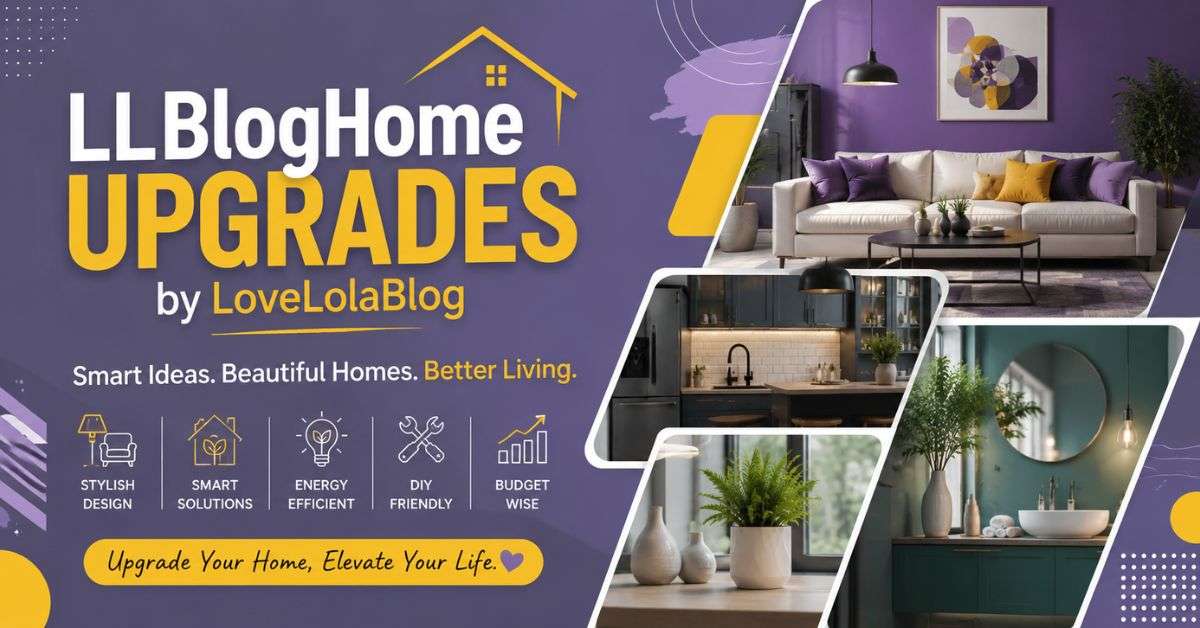 Modern home improvement banner featuring stylish interiors, smart upgrades, and contemporary design ideas.